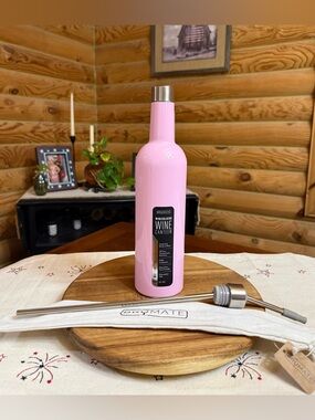 BLUSH Brumate 25oz WINESULATOR Insulated Wine Canteen & Infinity STRAW